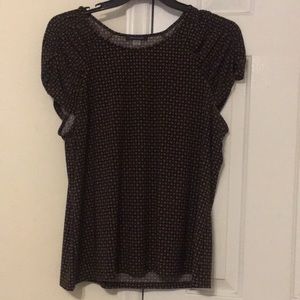 Tommy Hilfiger brown short sleeve blouse